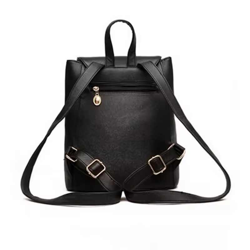 Mochila escolar de cuero PU para mujer: elegante mochila, diseño liviano y duradero para uso informal o diario - Imagen 2