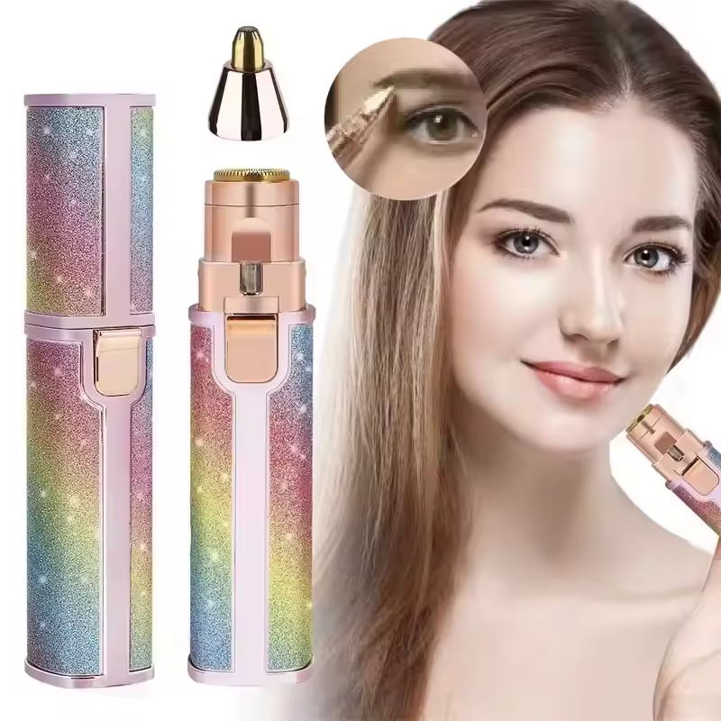 Depiladora eléctrica portátil 2 en 1, recortadora de cejas, depiladora de labios Facial corporal para mujer, Mini afeitadora indolora recargable